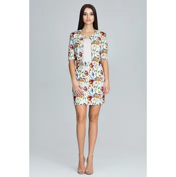 Dámská sukně Sada s květinovými vzory sako + sukně M591 FIGL Velikost: S, Barva (Varianta): Vzor 81