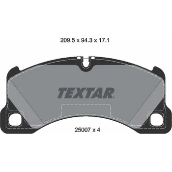 Brzdová destička Sada brzdových destiček, kotoučová brzda TEXTAR 2500703