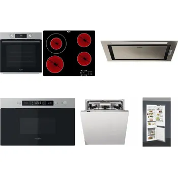 Set domácích spotřebičů WHIRLPOOL OMK58CU1SX + WHIRLPOOL AKT 8130/NE + WHIRLPOOL WCT3 64 FLB X + WHIRLPOOL MBNA910X + WHIRLPOOL WIO 3T133 PLE + WHIRLPOOL ART 66112
