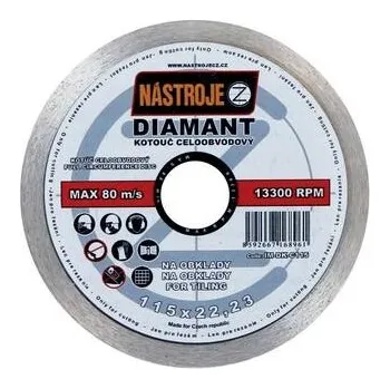 NÁSTROJE CZ Kotouč diamantový celoobvodový 115x1,6x22mm, na obklady - IM-DK-C115