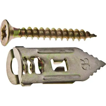 Hmoždinka KOTVA PLECHOVÁ ROZVÍRACÍ gold s vrutem