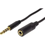 GOOBAY Kabel Jack 3,5mm 4pin vidlice, Jack 3,5 mm 4pin zásuvka černá 1.5m