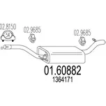 MTS Zadní tlumič výfuku 0160882