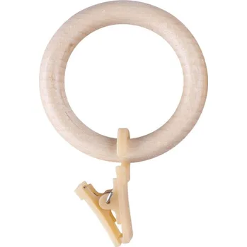 Uchycení záclony a závěsu Sada kroužků na záclony se žabkami v dekoru buku 20+20 ks