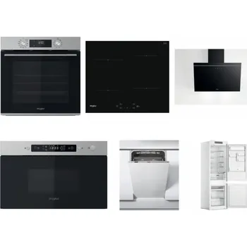 Set domácích spotřebičů WHIRLPOOL OMK58CU1SX + WHIRLPOOL WS Q2760 BF + WHIRLPOOL AKR 62F LT K + WHIRLPOOL MBNA910X + WHIRLPOOL WSIC 3M27 C + WHIRLPOOL WHC18 T311