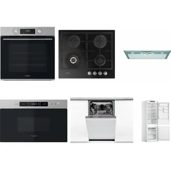 Set domácích spotřebičů WHIRLPOOL OMK58CU1SX + WHIRLPOOL GOFL 629/NB + WHIRLPOOL AKR 650/1 IX + WHIRLPOOL MBNA910X + WHIRLPOOL WSIO 3O34 PFE X + WHIRLPOOL WHC18 T311
