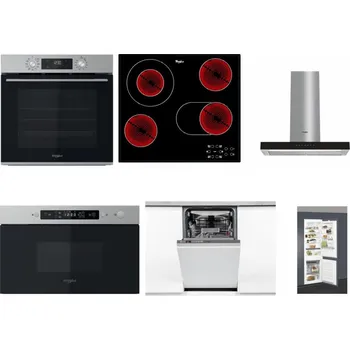 Set domácích spotřebičů WHIRLPOOL OMK58CU1SX + WHIRLPOOL AKT 8190/BA + WHIRLPOOL WHBS 62F LT K + WHIRLPOOL MBNA910X + WHIRLPOOL WSIO 3O34 PFE X + WHIRLPOOL ART 66112