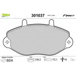 VALEO Sada brzdových destiček, kotoučová brzda 301037