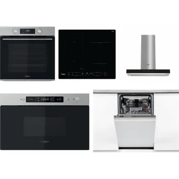 Set domácích spotřebičů WHIRLPOOL OMK58CU1SX + WHIRLPOOL WL B8160 NE + WHIRLPOOL WHBS 62F LT K + WHIRLPOOL MBNA910X + WHIRLPOOL WSIO 3O34 PFE X