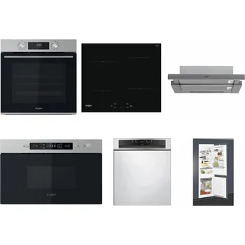 Set domácích spotřebičů WHIRLPOOL OMK58CU1SX + WHIRLPOOL WS Q2760 BF + WHIRLPOOL AKR 749/1 IX + WHIRLPOOL MBNA910X + WHIRLPOOL WBC 3C34 PF X + WHIRLPOOL ART 65031