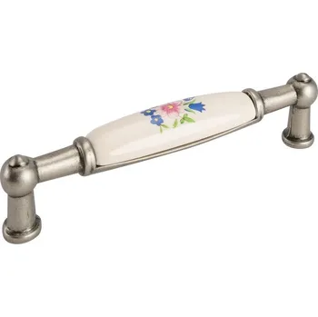 Gamet ARDENIA II nikl patina/porcelán s kvítkem 96 mm