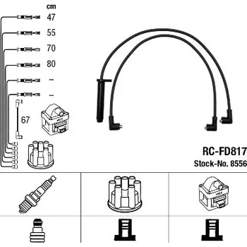 Zapalovací kabel NGK Sada kabelů pro zapalování 8556