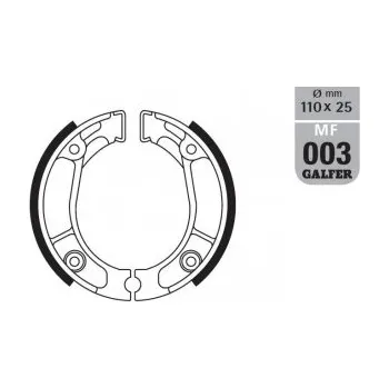 Brzdová čelist GALFER brzdové čelisti - pakny zadní SH304 HONDA CB 50 75-95, MBX 50/80 81-, NSR 50 88-93, XL 125 85-97, XL 200 83-, XR 125 03-, XR 600R 84-90 (GALFER brzdové čelisti - pakny zadní SH304 HONDA CB 50 75-95, MBX 50/80 81-, NSR 50 88-93, XL 125 85-97, XL 200