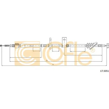 Lanko parkovací brzdy COFLE Tažné lanko, parkovací brzda 175051
