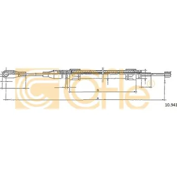 Lanko parkovací brzdy COFLE Tažné lanko, parkovací brzda 10941