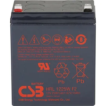 Autobaterie CSB Battery Záložní akumulátor CSB HRL1225W F2 FR 12V, 5,9Ah, 130A