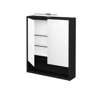 Koupelnový nábytek Dřevojas Dvoudveřová galerka FOCUS GA2OE 60 - L03 Antracit vysoký lesk