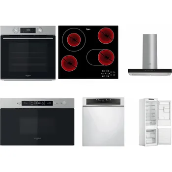 Set domácích spotřebičů WHIRLPOOL OMK58CU1SX + WHIRLPOOL AKT 8190/BA + WHIRLPOOL WHBS 62F LT K + WHIRLPOOL MBNA910X + WHIRLPOOL WBC 3C34 PF X + WHIRLPOOL WHC18 T311