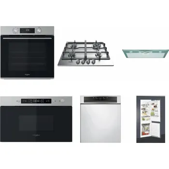Set domácích spotřebičů WHIRLPOOL OMK58CU1SX + WHIRLPOOL TKRL 661 IX EU + WHIRLPOOL AKR 650/1 IX + WHIRLPOOL MBNA910X + WHIRLPOOL WBC 3C34 PF X + WHIRLPOOL ART 65031
