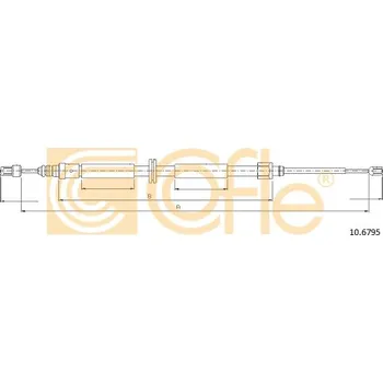 Lanko parkovací brzdy COFLE Tažné lanko, parkovací brzda 106795
