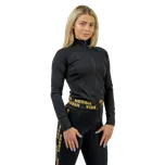 Nebbia Dámská mikina na zip INTENSE Warm-Up 833 černo, zlatá - S
