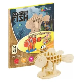 Puzzle NiXiM Dřevěné 3D puzzle - Ryba