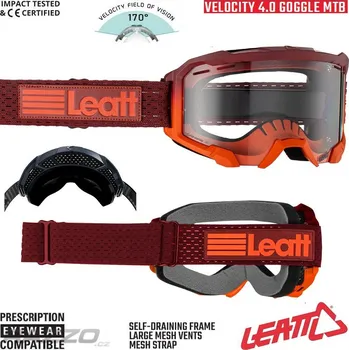 cyklistické brýle Brýle na kolo LEATT Velocity 4.0 MTB Goggle Flame 2025