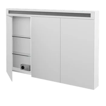 Koupelnový nábytek Dřevojas Třídveřová galerka AIR GA3OE 120 - M01 Bílá mat