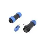 CONNFLY Konektor: kulatý vidlice + zásuvka PIN: 12 3A IP67 500V pájení