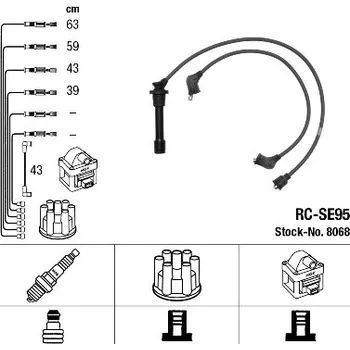 Zapalovací kabel NGK Sada kabelů pro zapalování 8068