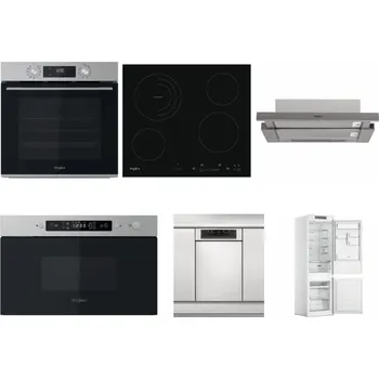Set domácích spotřebičů WHIRLPOOL OMK58CU1SX + WHIRLPOOL AKT 8900 BA + WHIRLPOOL AKR 5390/1 IX + WHIRLPOOL MBNA910X + WHIRLPOOL WSBO 3O34 PF X + WHIRLPOOL WHC18 T311
