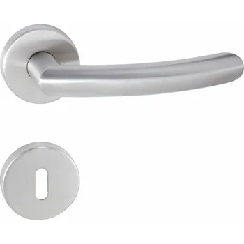 Dveřní kování TI - NERO - R 2233 rozety BB, klika/klika BN - Broušená nerez (16)