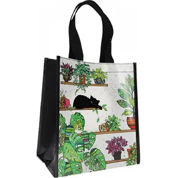 Taška BUG ART Kočka mezi květináči, 27 x 30 cm (Taška s kočkou, kočky)
