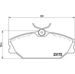 BREMBO Sada brzdových destiček, kotoučová brzda P68027