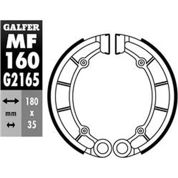 Brzdová čelist GALFER brzdové čelisti - pakny zadní KAWASAKI KDX 200 85-88, KH 500 76-, KX 125 84 (GALFER brzdové čelisti - pakny zadní KAWASAKI KDX 200 85-88, KH 500 76-, KX 125 84)