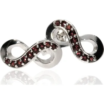 Náušnice Granát Turnov Stříbrné náušnice s Českými granáty B50136