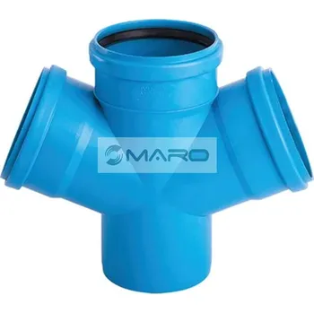 Vodovodní potrubí Aliaxis dBLUE Odbočka odpadní dvojitá 67°, odhlučněná 110/50 mm, VCRZ110050067