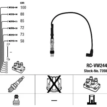 Zapalovací kabel NGK Sada kabelů pro zapalování 7358