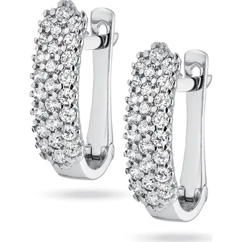 Náušnice Třpytivé náušnice se zirkony Enrico Materiál šperku: Bílé zlato