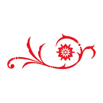 Samolepící dekorace SAMOLEPKA Květina dekor 040 pravá (10 - červená) NA AUTO, NÁLEPKA, FÓLIE, POLEP, TUNING, VLASTNÍ TEXT, TISK, AUTOSAMOLEPKY.cz, POLEPY, OBRÁZEK, LOGO, SAMOLEPKY