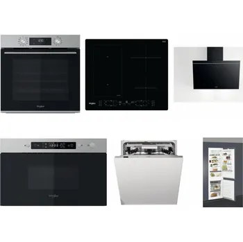 Set domácích spotřebičů WHIRLPOOL OMK58CU1SX + WHIRLPOOL WL B8160 NE + WHIRLPOOL AKR 62F LT K + WHIRLPOOL MBNA910X + WHIRLPOOL WIO 3T133 PLE + WHIRLPOOL ART 66112