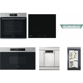 Set domácích spotřebičů WHIRLPOOL OMK58CU1SX + WHIRLPOOL WS Q2760 BF + WHIRLPOOL AKR 650/1 IX + WHIRLPOOL MBNA910X + WHIRLPOOL WSBO 3O34 PF X + WHIRLPOOL ART 66112