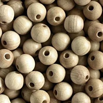 Zahradní dekorace Korálky dřevěné přírodní 175 vel.10mm (50ks/bal.)