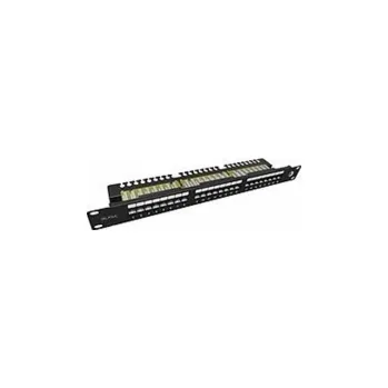Patch panel Solarix Patch panel 24x RJ-45 Cat6 UTP s vyvazovací lištou 1U SX24L-6-UTP-BK-N