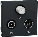 NU345054 Unica - Zásuvka R/TV/SAT s F-konektorem koncová, 2M, Antracit