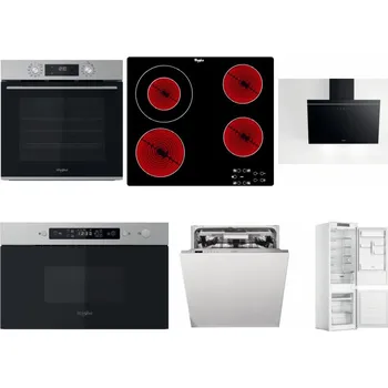 Set domácích spotřebičů WHIRLPOOL OMK58CU1SX + WHIRLPOOL AKT 8130/NE + WHIRLPOOL AKR 62F LT K + WHIRLPOOL MBNA910X + WHIRLPOOL WIO 3T133 PLE + WHIRLPOOL WHC18 T311