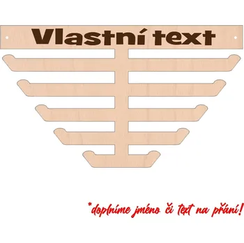 věšák na medaile VypálímTi.cz Dřevěný věšák na medaile - 02 XL Přidat text