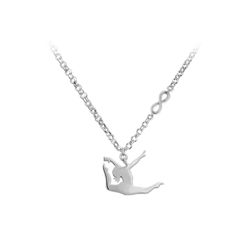 Přívěsek Mikelart,Stříbrný přívěsek gymnastka PER SIEMPRE GA10PS,stříbro 925/1000