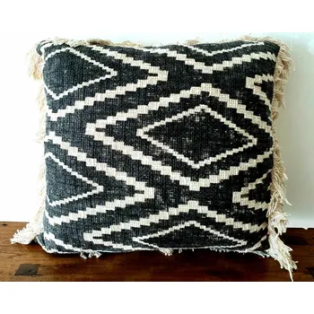 Povlak na polštářek Povlak na polštář z Bali v černé barvě s geometrickým vzorem o vel.60x60 cm BALI08