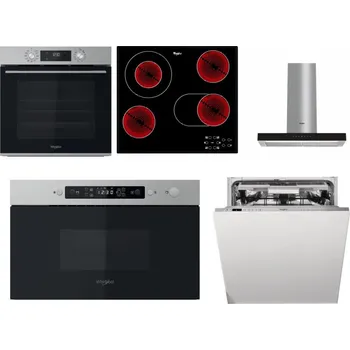 Set domácích spotřebičů WHIRLPOOL OMK58CU1SX + WHIRLPOOL AKT 8190/BA + WHIRLPOOL WHBS 62F LT K + WHIRLPOOL MBNA910X + WHIRLPOOL WIO 3O540 PELG